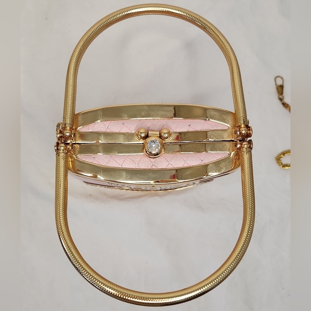 Vibtage Pink & Gold Cocktail Purse - Picture 6 of 14